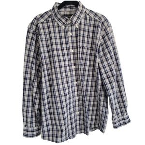 Tricots St Raphael Plaid Button Up Dress Shirt